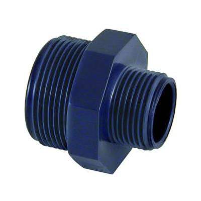 PVC verloopnippel 2½" x 1½" bu.dr. PN10*