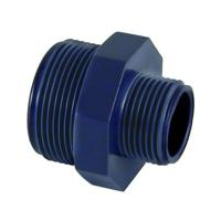 PVC verloopnippel 2½" x 1½" bu.dr. PN10*