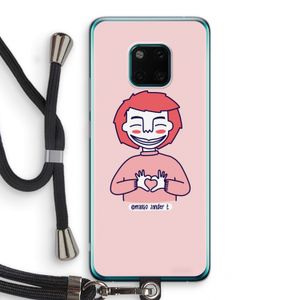 Hartje: Huawei Mate 20 Pro Transparant Hoesje met koord