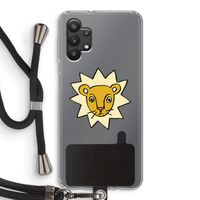 Kleine leeuw: Samsung Galaxy A32 5G Transparant Hoesje met koord Kleine leeuw: Samsung Galaxy A32 5G Transparant Hoesje met koord