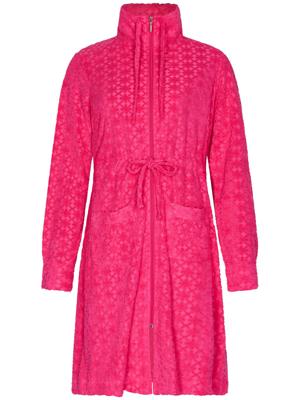 Felroze badstoffen badjas rits