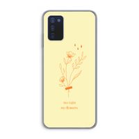 No rain no flowers: Samsung Galaxy A03s Transparant Hoesje