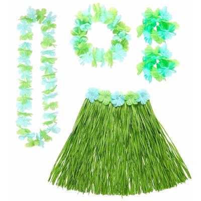Widmann Hawaii verkleedset - voor dames - groen - carnaval/themafeest