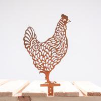 Season Inspired Decoration Haan metaal 19x25cm roestkleur