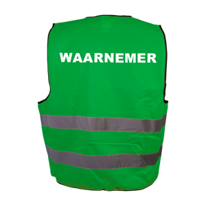 Waarnemer veiligheidshesje met reflectie Groen - Waarnemer hesje groen