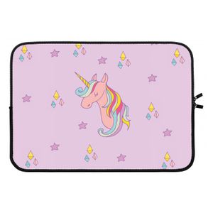 Roze eenhoorn: Laptop sleeve 13 inch