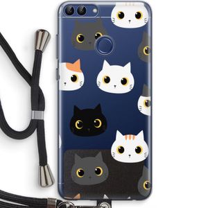 Katten: Huawei P Smart (2018) Transparant Hoesje met koord