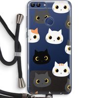 Katten: Huawei P Smart (2018) Transparant Hoesje met koord