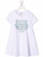 Kenzo Kids robe à tigre brodé - Blanc