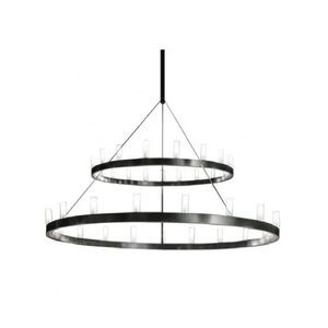 FontanaArte - Chandelier Groot geverfd metaal Hanglamp zwart wit