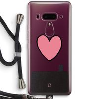 Hartje: HTC U12+ Transparant Hoesje met koord Hartje: HTC U12+ Transparant Hoesje met koord