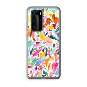 Watercolor Brushstrokes: Huawei P40 Pro Transparant Hoesje