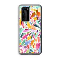 Watercolor Brushstrokes: Huawei P40 Pro Transparant Hoesje