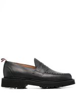 Thom Browne mocassins en cuir grainé - Noir