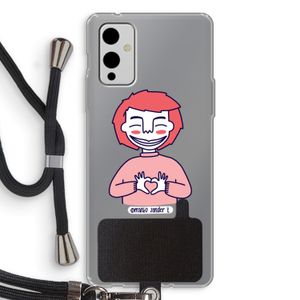 Hartje: OnePlus 9 Transparant Hoesje met koord
