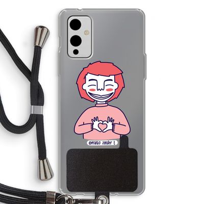 Hartje: OnePlus 9 Transparant Hoesje met koord