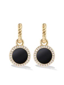 David Yurman boucles d'oreilles Petite DY Elements en or 18ct pavées de diamants