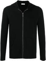 SANDRO hoodie zippé en maille fine - Noir - thumbnail