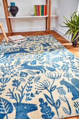 Scion - Kelda Cobalt 23508 - 120x180 cm Vloerkleed