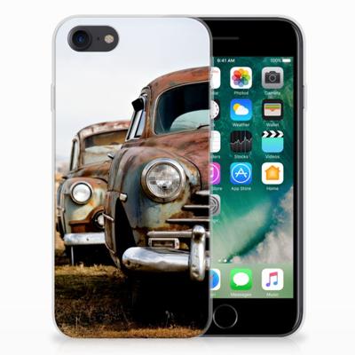 iPhone SE 2022 | SE 2020 | 8 | 7 | Siliconen hoesje | met foto Vintage Auto