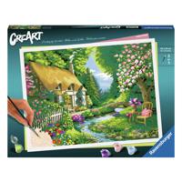 Ravensburger CreArt Schilderen op Nummer Cottage Garden - thumbnail