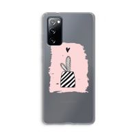 Zwart-wit cactus: Samsung Galaxy S20 FE / S20 FE 5G Transparant Hoesje