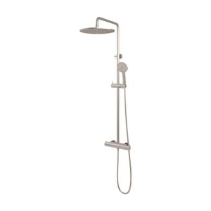 Regendouche Brauer Brushed Showerpipe Met Thermostaat 30 cm 3 Standen Geborsteld Nikkel Brauer