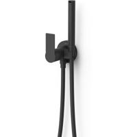 Bidetkraan met handdouche Tres Loft | Opbouw | Mengkraan | 1-hendel | Rond | Zwart mat