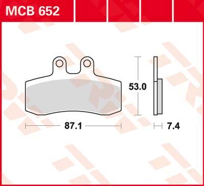 TRW Remblokken, en remschoenen voor de moto, MCB652 Allround organisch