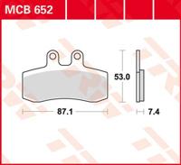 TRW Remblokken, en remschoenen voor de moto, MCB652 Allround organisch
