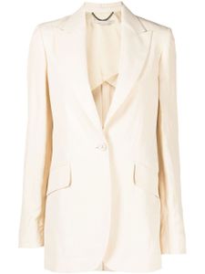 Stella McCartney blazer boutonné à revers pointus - Tons neutres