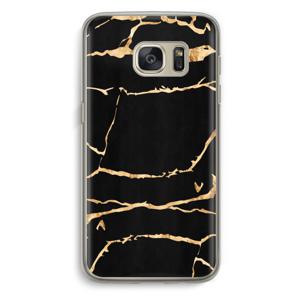 Gouden marmer: Samsung Galaxy S7 Transparant Hoesje