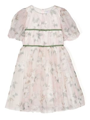 Monnalisa robe plissée à fleurs - Rose