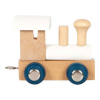 Small Foot - houten lettertrein polar - locomotief wit