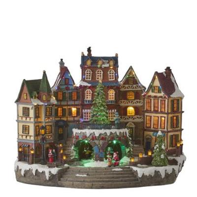 Village scenery with christmas tree adapter included - l41,5xw25xh31,5cm - Luville