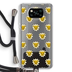 Leeuwenkoppen: Xiaomi Poco X3 Pro Transparant Hoesje met koord