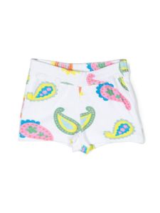 Stella McCartney Kids short à motif cachemire - Blanc