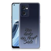 OPPO Reno 7 5G | Find X5 Lite | Siliconen hoesje | met naam Heart Smile