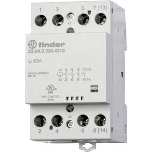 Finder 22.64.0.024.4310 Contactor 4x NO 24 V/DC, 24 V/AC 63 A Tray 1 stuk(s)