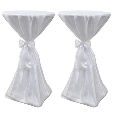 VidaXL Statafelhoes met strik 80cm wit (2 stuks)