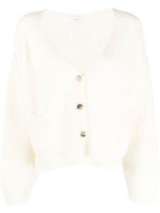 Fabiana Filippi cardigan en maille à col v - Blanc