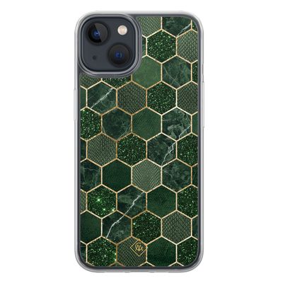 iPhone 13 mini hybride hoesje - Kubus groen
