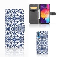 Samsung Galaxy A50 Hoesje Flower Blue