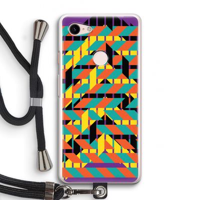 Skew Bee 2: Pixel 3 Transparant Hoesje met koord
