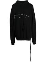 Ann Demeulemeester hoodie en coton à épaules tombantes - Noir - thumbnail