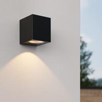 Marion - Dimbare LED Wandlamp - Excl. GU10 Lichtbron - IP65 Waterdicht - Zwart - Binnen en buiten - Kubusvormig