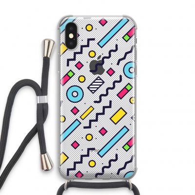 8-bit N°8: iPhone XS Transparant Hoesje met koord