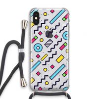 8-bit N°8: iPhone XS Transparant Hoesje met koord