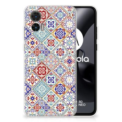 Motorola Edge 30 Neo | TPU | Siliconen hoesje | Tiles Color Motorola Edge 30 Neo | TPU | Siliconen hoesje | Tiles Color