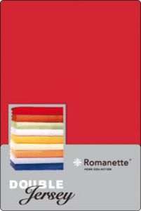 Romanette Hoeslaken Double Jersey Rood-160/180 x 200/210/220 cm